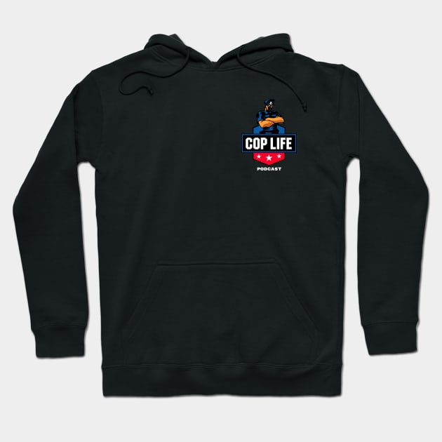 Podcast Logo White Lettering Hoodie by CopLife